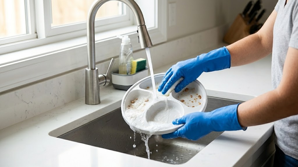 Cleaning automatic wet food feeder compartments daily prevents bacterial buildup